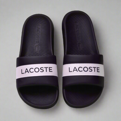 CROCO SLIDE 0721 1 CMA NVY/WHT LACOSTE